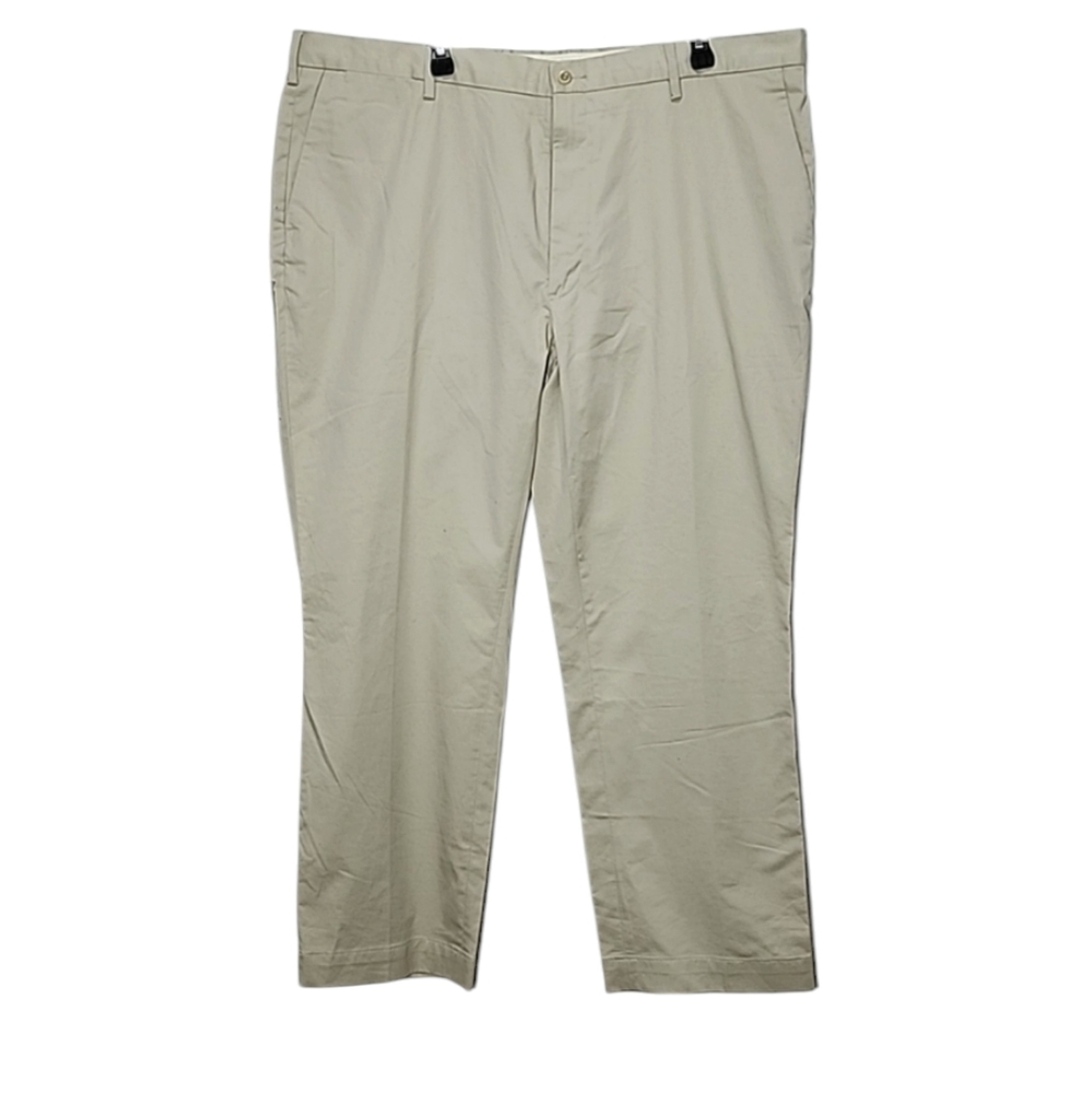 Mens Polo Ralph Lauren Flat Front Stretch Classic Fit Pants Beige Size 44B ×30‎